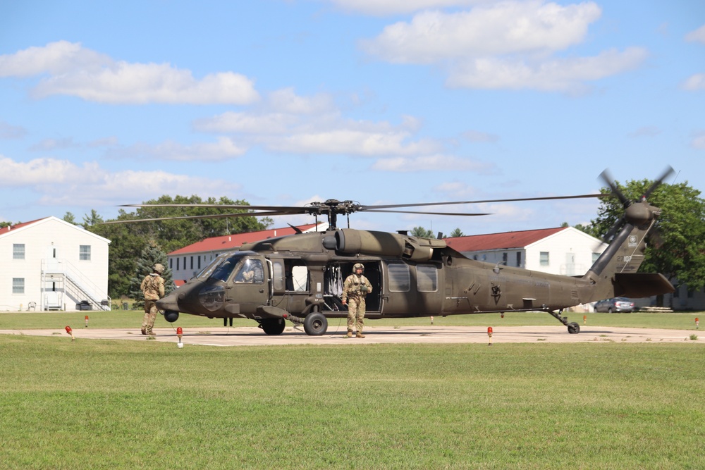 August 2024 UH-60 Black Hawk training operations at Fort McCoy for CSTX 86-24-02