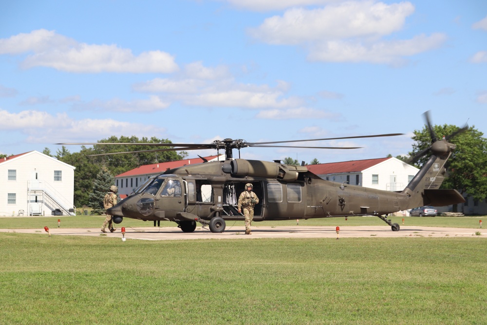 August 2024 UH-60 Black Hawk training operations at Fort McCoy for CSTX 86-24-02