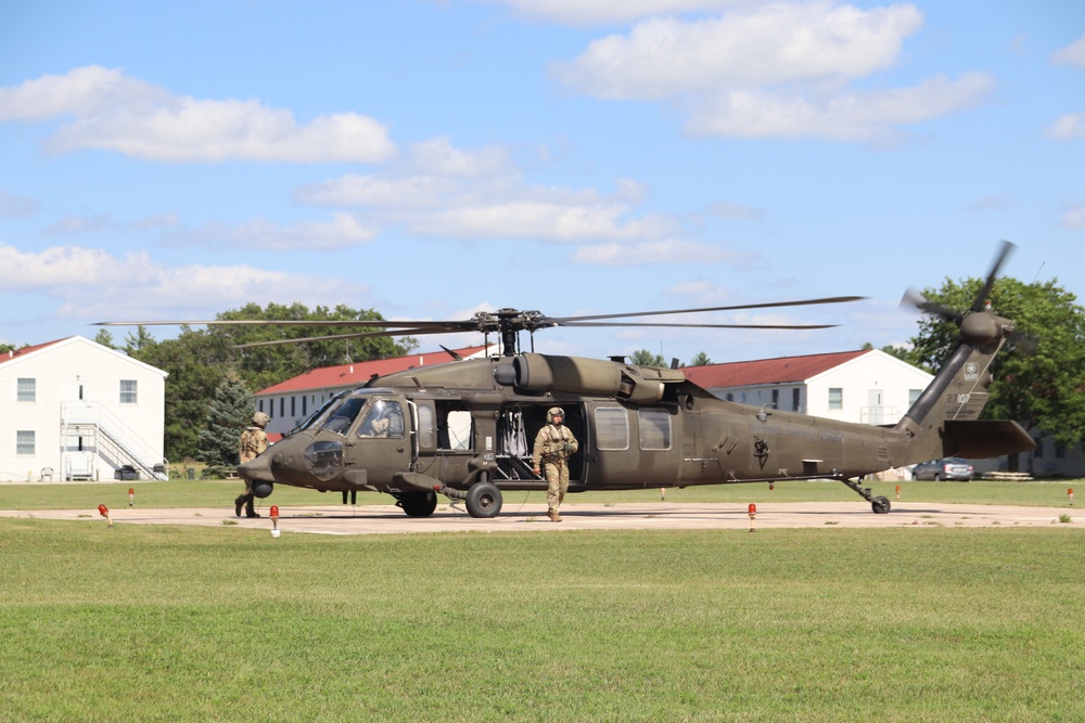 August 2024 UH-60 Black Hawk training operations at Fort McCoy for CSTX 86-24-02