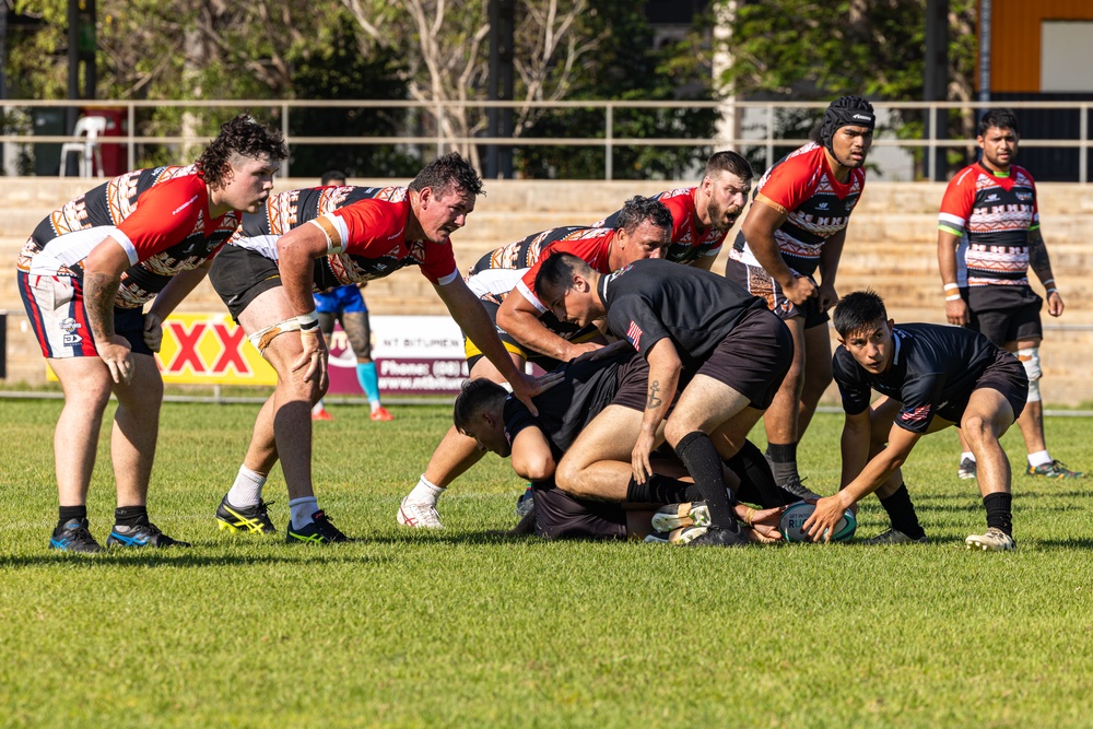 MRF-D 24.3 Marines play rugby against All Nations Rugby Team