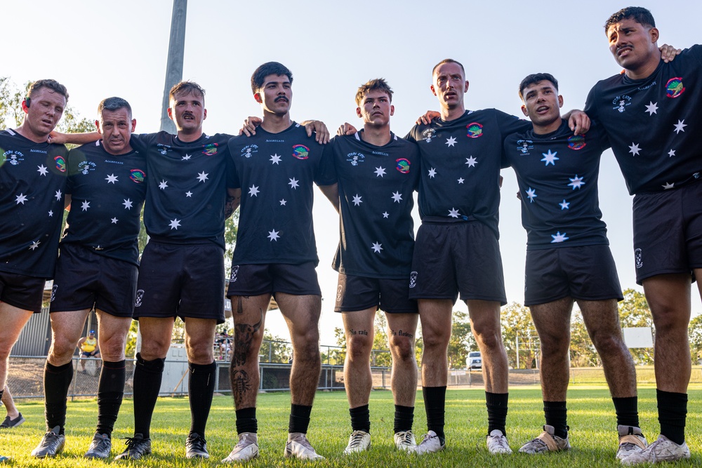 MRF-D 24.3 Marines play rugby against All Nations Rugby Team