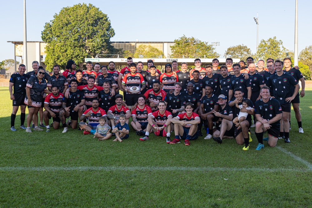 MRF-D 24.3 Marines play rugby against All Nations Rugby Team