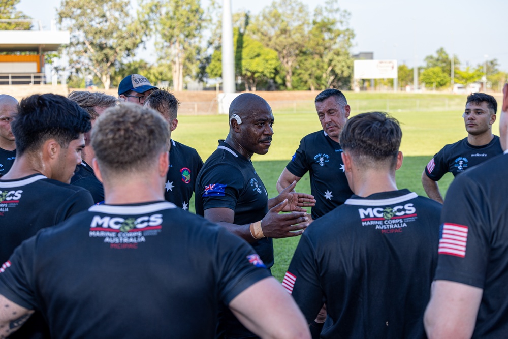 MRF-D 24.3 Marines play rugby against All Nations Rugby Team