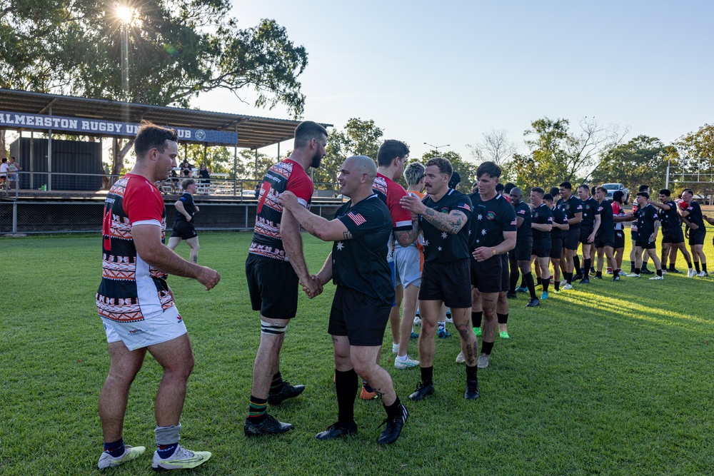 MRF-D 24.3 Marines play rugby against All Nations Rugby Team