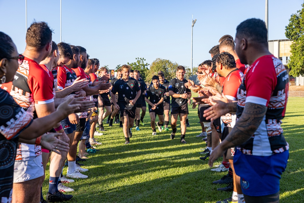 MRF-D 24.3 Marines play rugby against All Nations Rugby Team