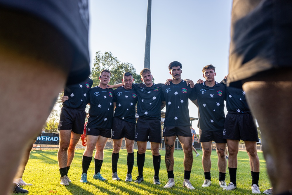 MRF-D 24.3 Marines play rugby against All Nations Rugby Team