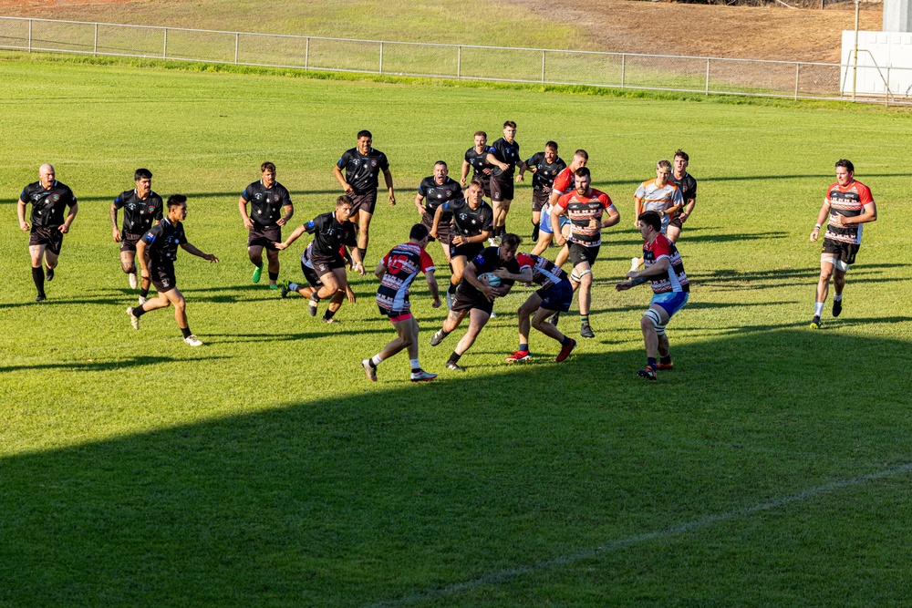 MRF-D 24.3 Marines play rugby against All Nations Rugby Team