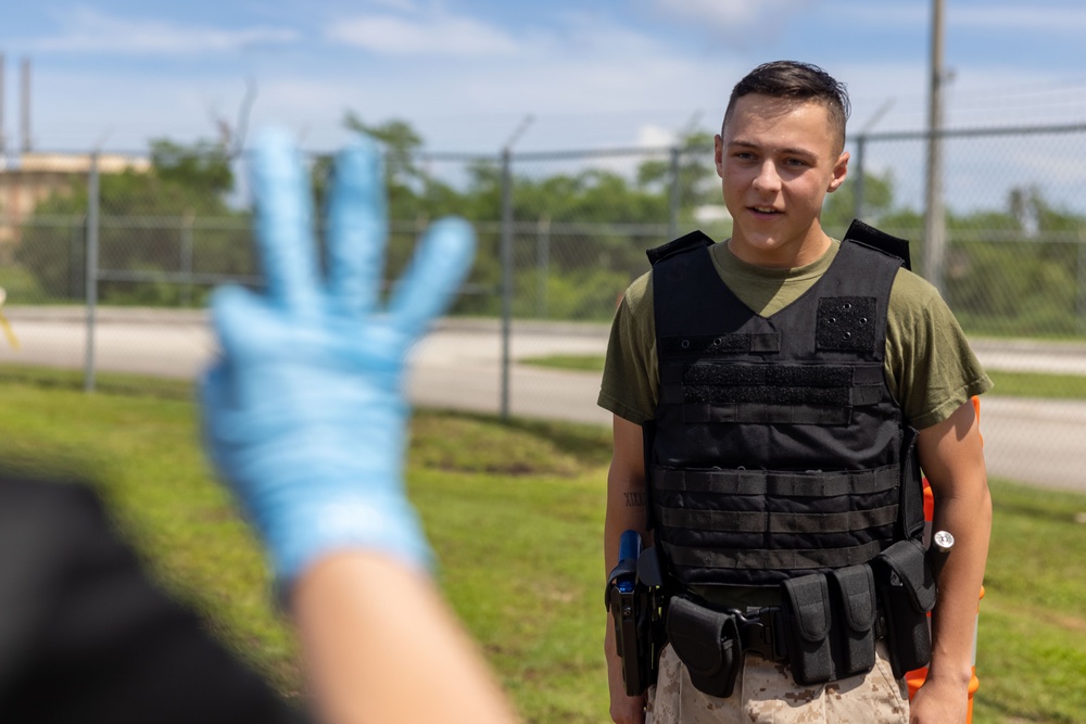 Camp Blaz PMO Marines participate in the OC course