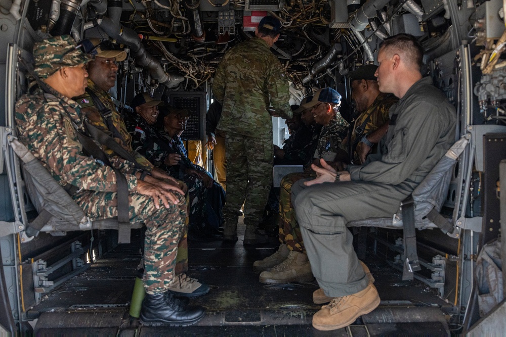 MRF-D 24.3: VMM-268 (Rein.) Marines teach ADF, Indonesian service members MV-22B Osprey safeties during Exercise Bhakti Kanyini AUSINDO 24