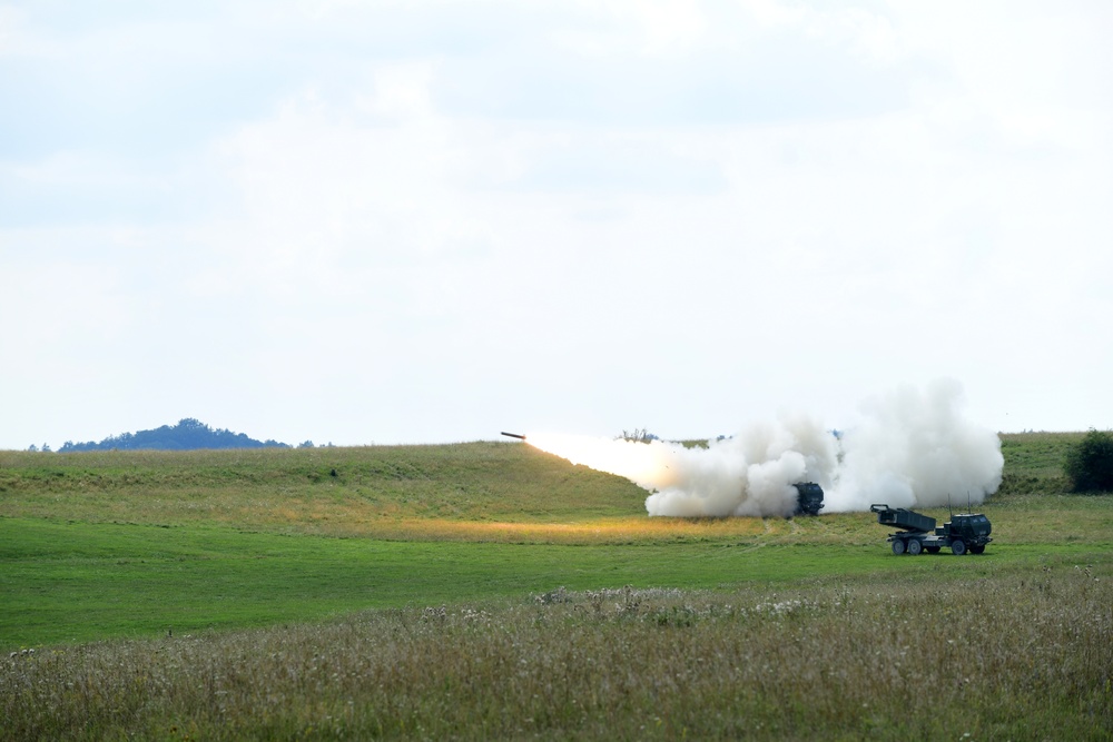 Texas National Guard Fire HIMARS in Grafenwoehr