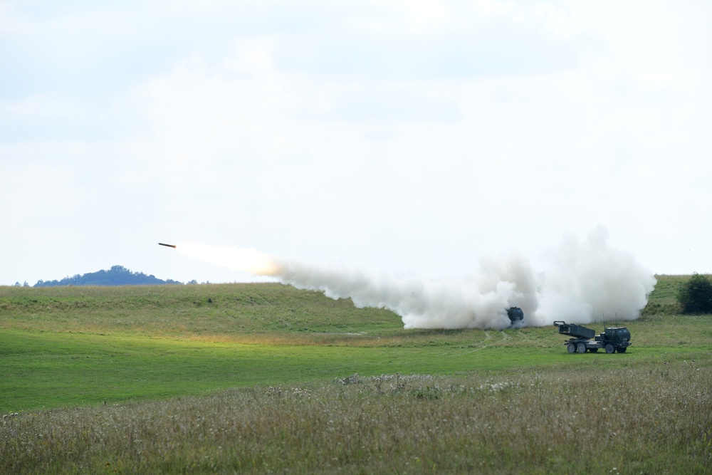 Texas National Guard Fire HIMARS in Grafenwoehr