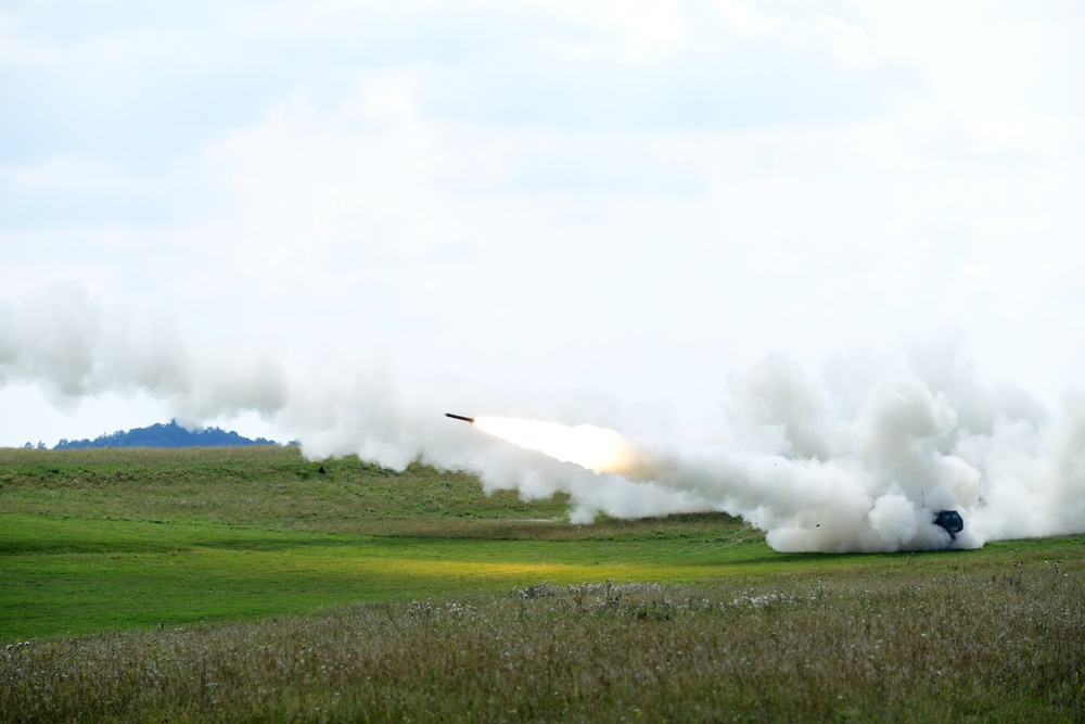 Texas National Guard Fire HIMARS in Grafenwoehr