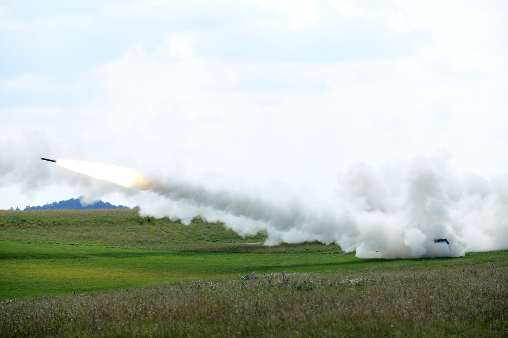 Texas National Guard Fire HIMARS in Grafenwoehr