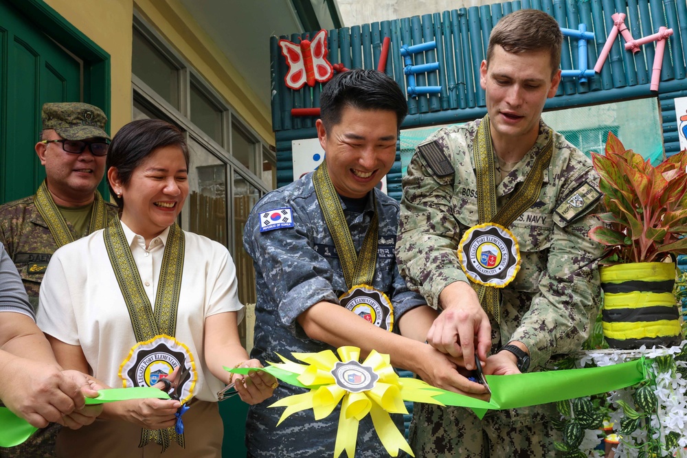 U.S. Navy and Allied and Partner Nations Celebrate the Pacific Partnership 2024-2 Renovation Completion at Legazpi Port Elementary School