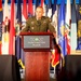 Command Sgt. Maj John T. Raines addresses at the 2024 EANGUS Conference
