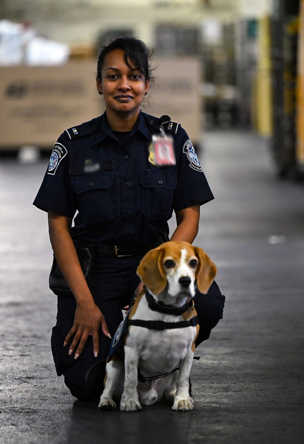 CBP K9 Handlers search for counterfeit pharmaceuticals at JFK