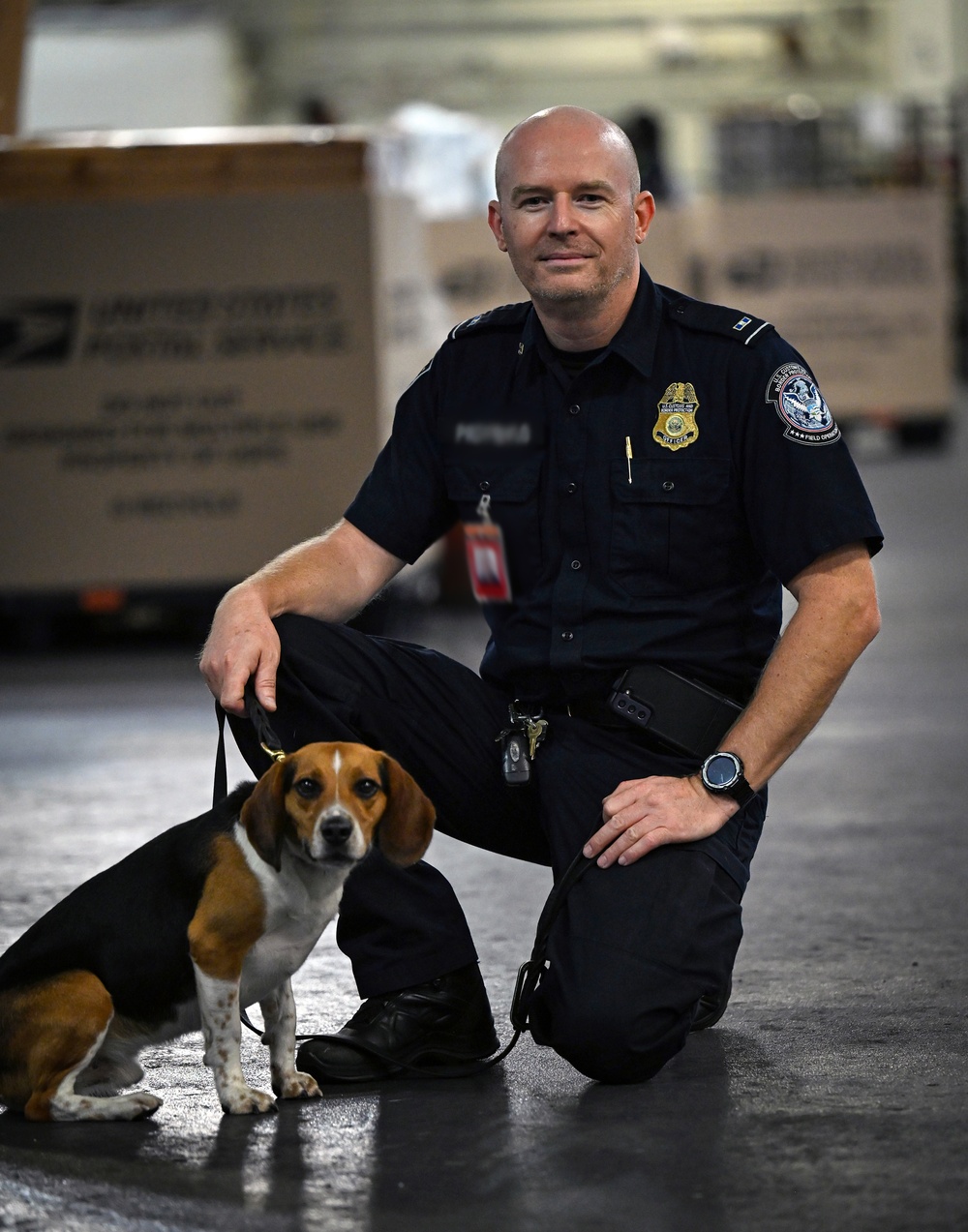 CBP K9 Handlers search for counterfeit pharmaceuticals at JFK