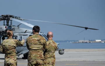 Virginia National Guard flight crews join flyover honoring U.S. Navy Vietnam veteran