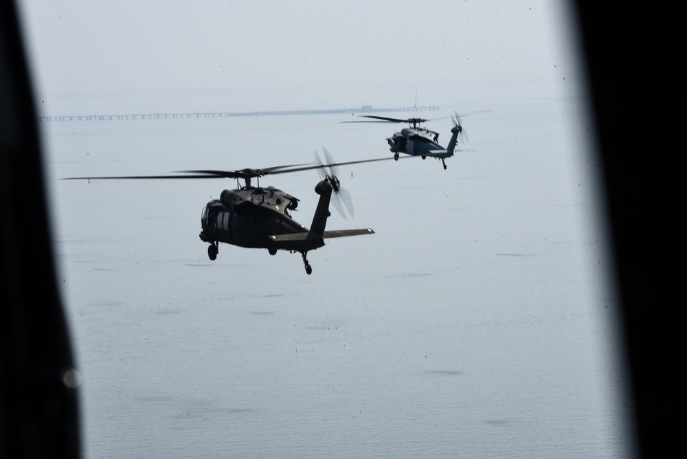 Virginia National Guard flight crews join flyover honoring U.S. Navy Vietnam veteran