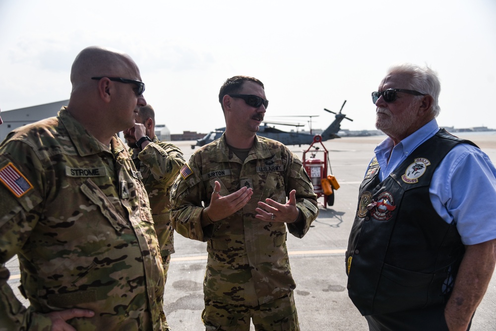 Virginia National Guard flight crews join flyover honoring U.S. Navy Vietnam veteran