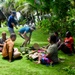 U.S. Coast Guard visits with residents of Satawal Atoll, FSM, following rescue