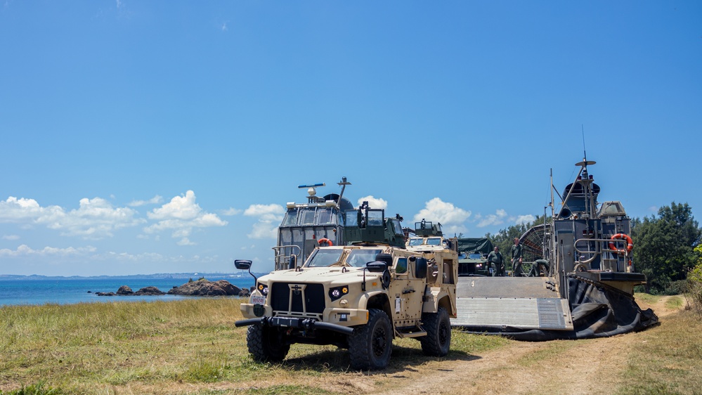 3/12 HIMARS Embark on the 31st MEU Utilizing a U.S. Navy Landing Craft, Air Cushion