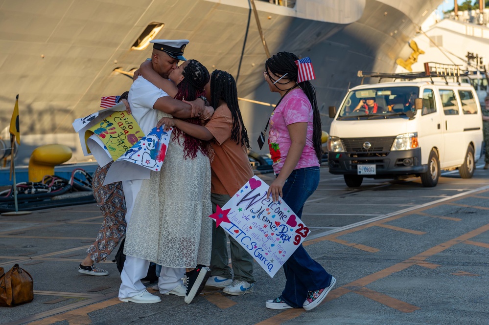 USS Blue Ridge returns to Yokosuka after its summer patrol 2024