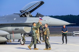 DCMA government flight representative makes historic F-16 delivery