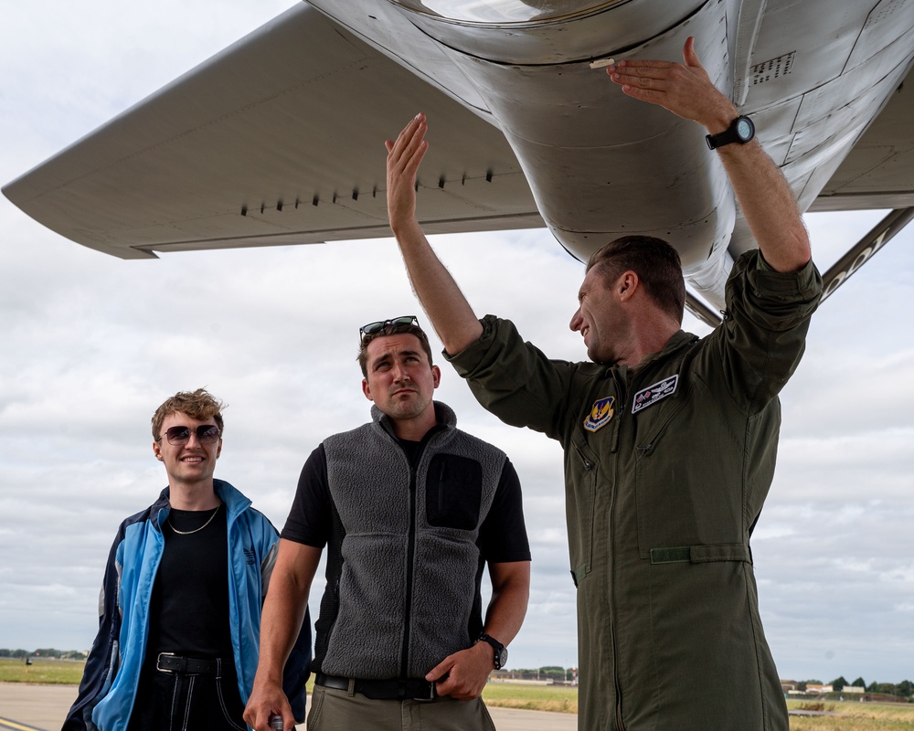 &quot;Masters of the Air&quot; actors visit RAF Mildenhall during Heritage Day