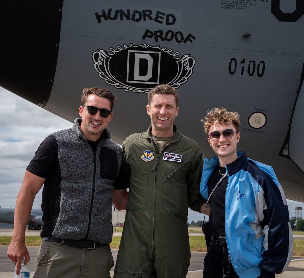 &quot;Masters of the Air&quot; actors visit RAF Mildenhall during Heritage Day