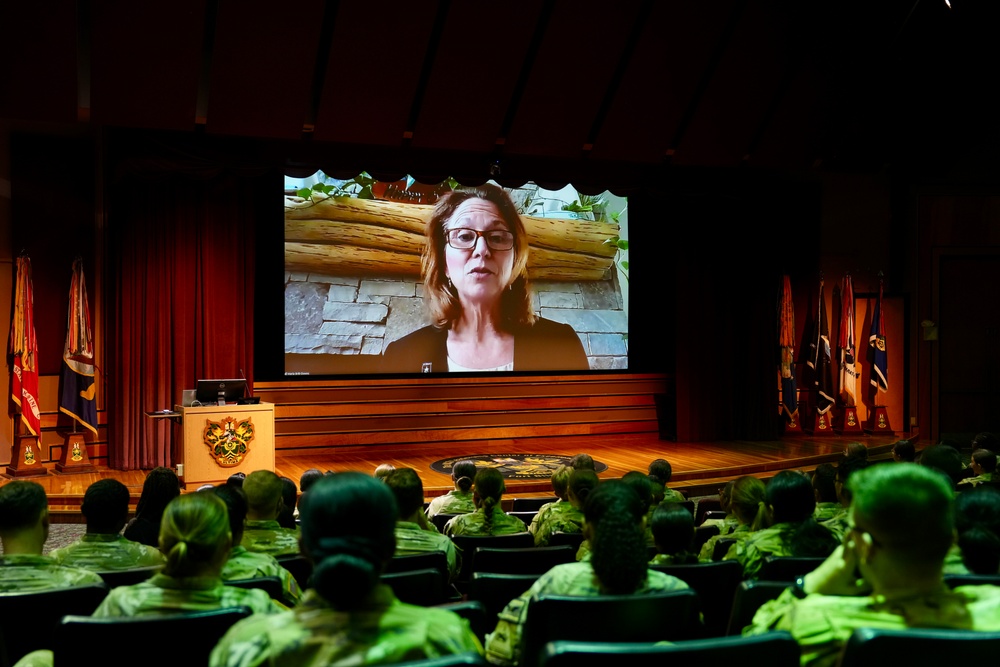 Maj. Gen. (ret.) Britt speaks to audience