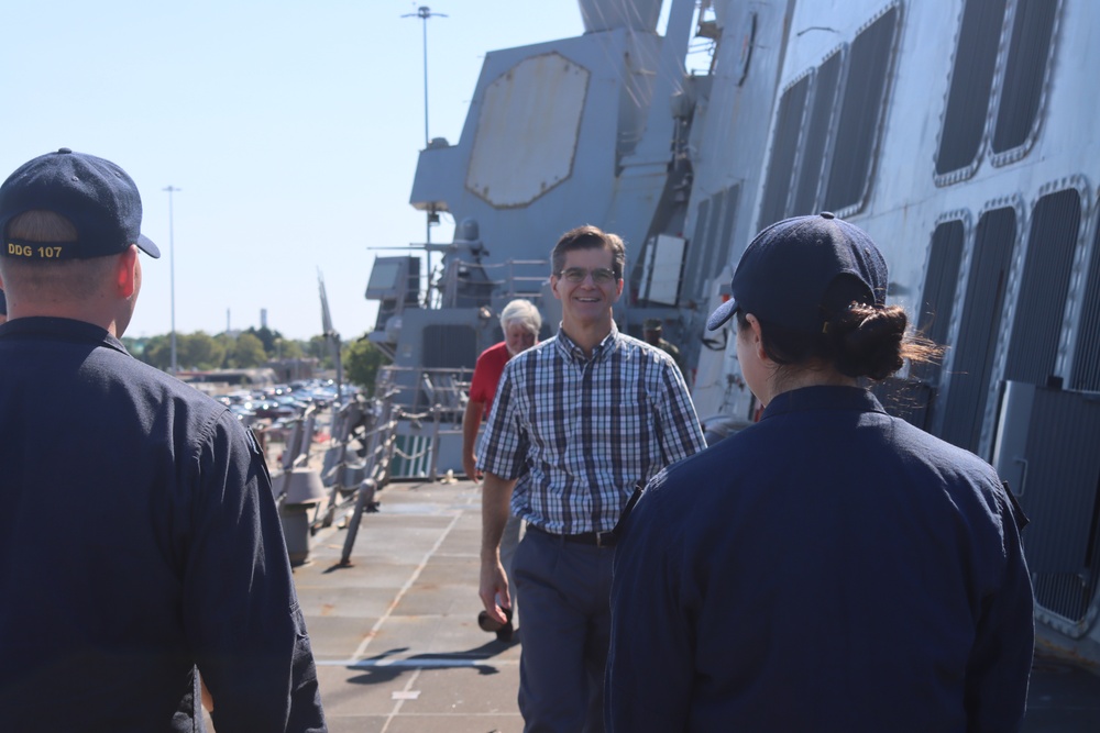 ASD for Space Policy Visits USS Gravely