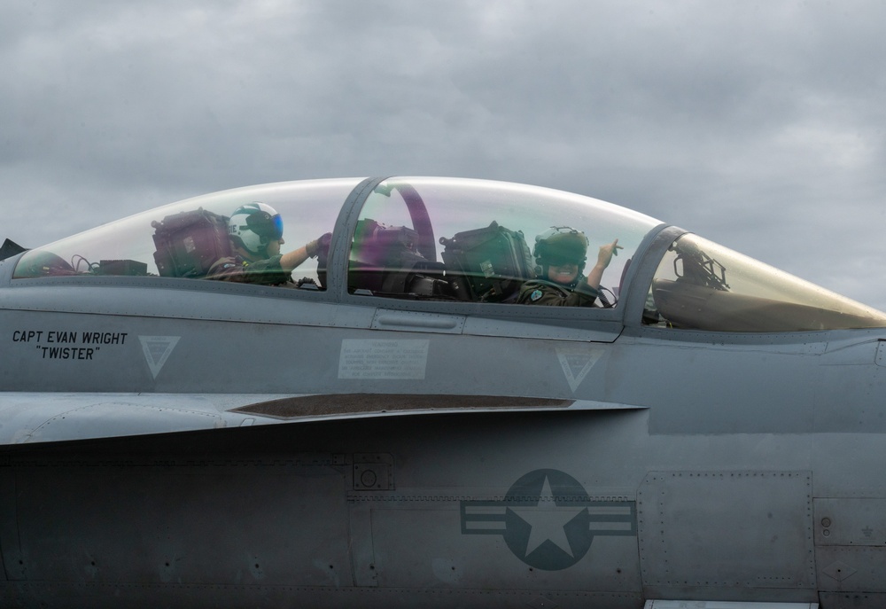 U.S. Navy Preps EA-18G Growler for takeoff during Red Flag-Alaska 24-3