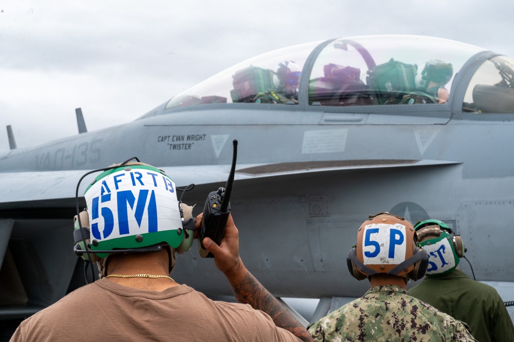 U.S. Navy Preps EA-18G Growler for takeoff during Red Flag-Alaska 24-3