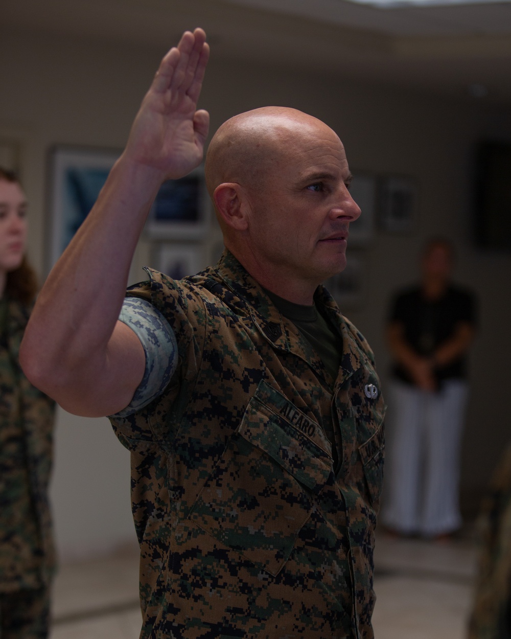 Sergeant Major Alfaro Reenlists