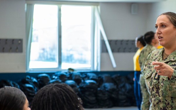 John F. Kennedy Sailors Visit RTC Great Lakes; Serve as Division Sponsor