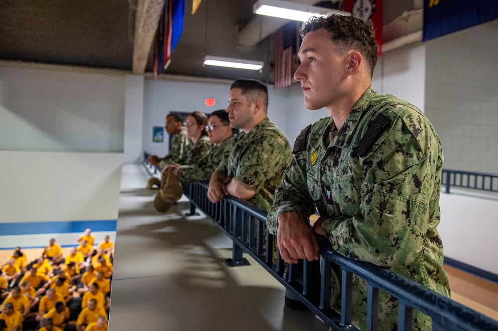 John F. Kennedy Sailors Visit RTC Great Lakes; Serve as Division Sponsor