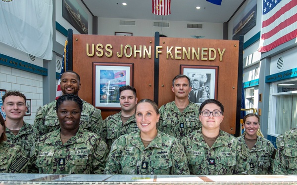 John F. Kennedy Sailors Visit RTC Great Lakes; Serve as Division Sponsor