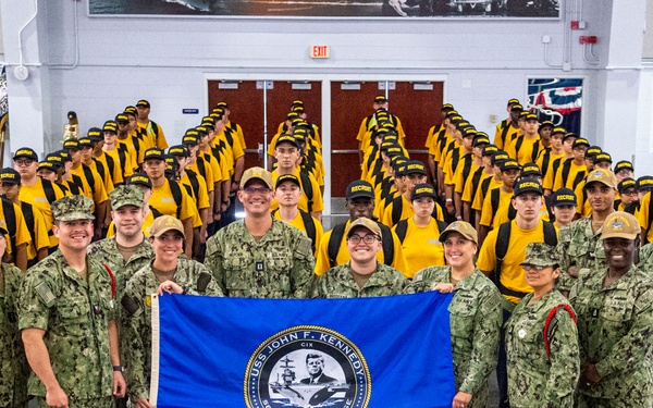 John F. Kennedy Sailors Visit RTC Great Lakes; Serve as Division Sponsor