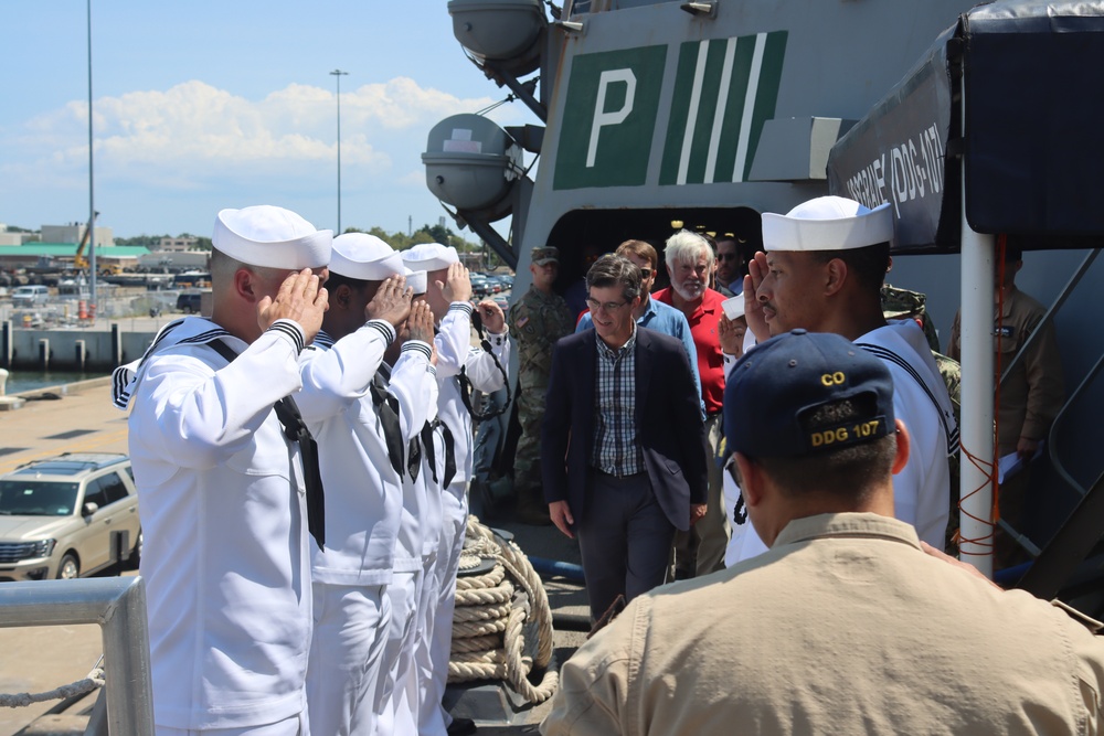 ASD for Space Policy Visits USS Gravely