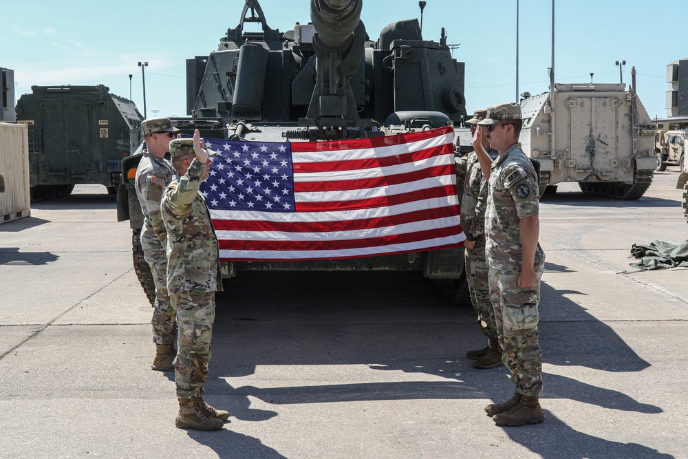 Sgt. Hunter Stevenson Reenlistment Ceremony