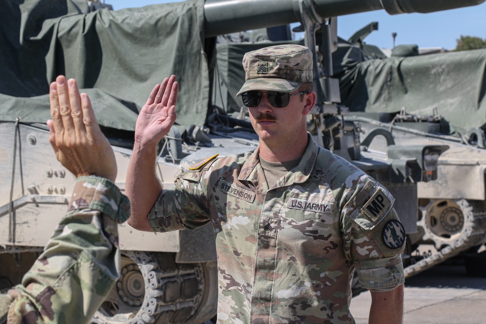 Sgt. Hunter Stevenson Reenlistment Ceremony