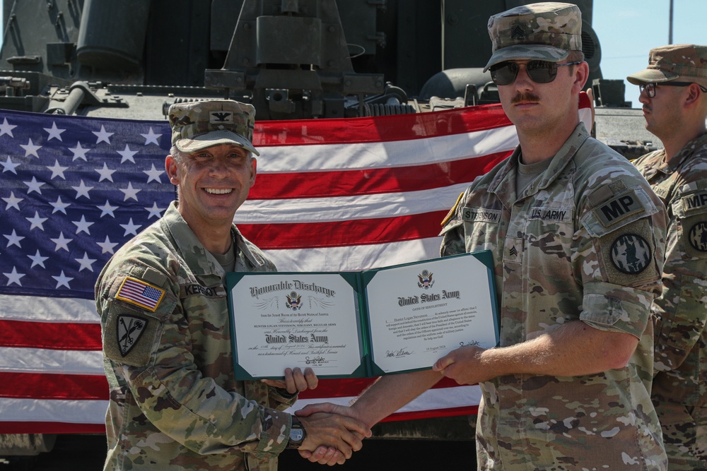 Sgt. Hunter Stevenson Reenlistment Ceremony