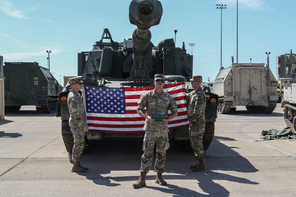 Sgt. Hunter Stevenson Reenlistment Ceremony