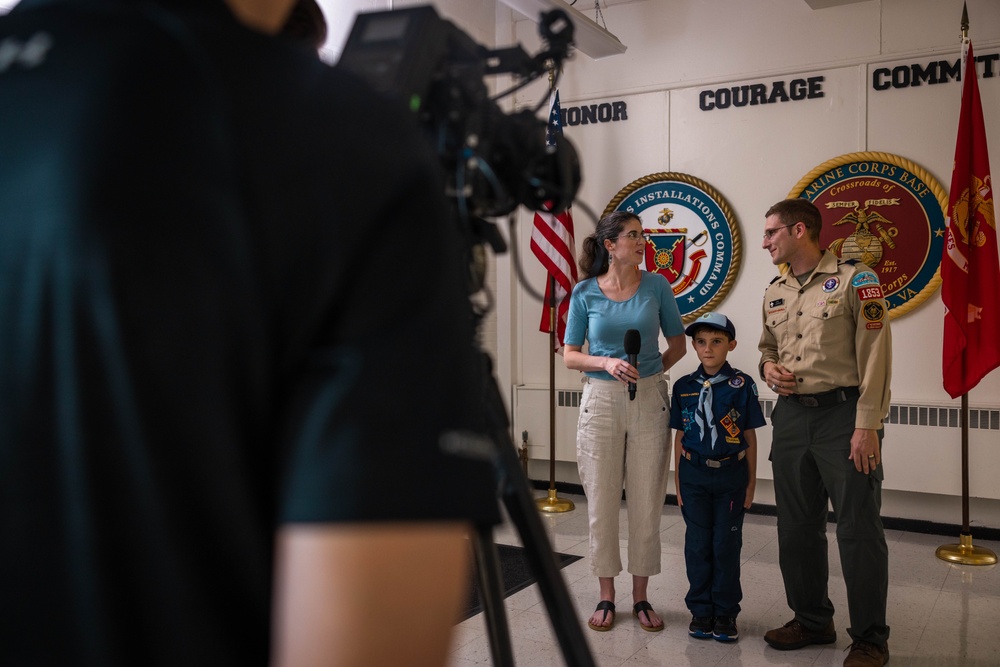 Boy Scouts of America Conduct Interviews on Marine Corps Base Quantico