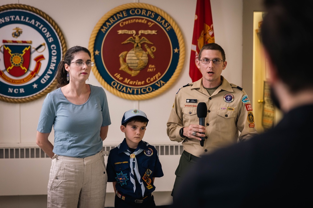 Boy Scouts of America Conduct Interviews on Marine Corps Base Quantico
