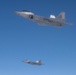 Alaska F-22s and F-35s refuel from a KC-46 during RF-A 24-3