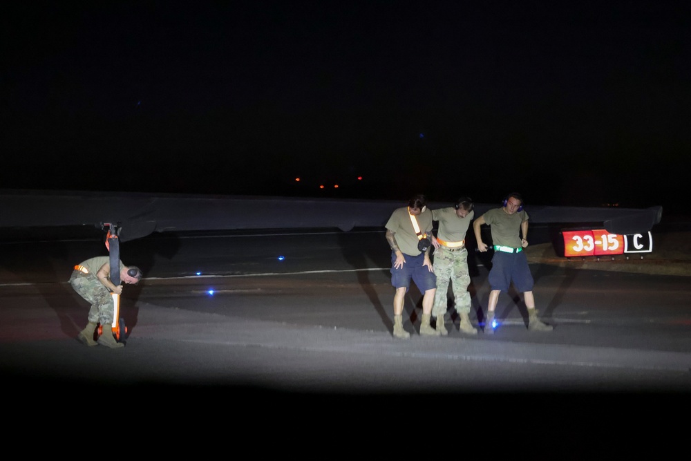 TU-2S Dragon Lady lands at night