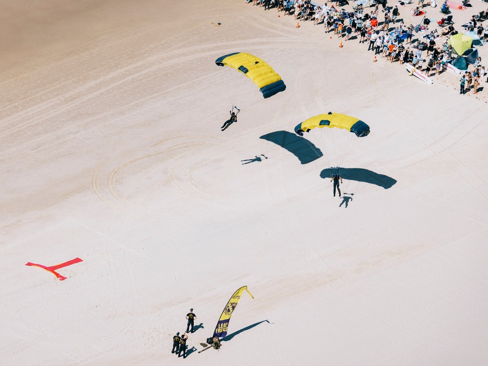 Navy Parachute Team Jumps into Pacific Airshow Gold Coast Australia 2024