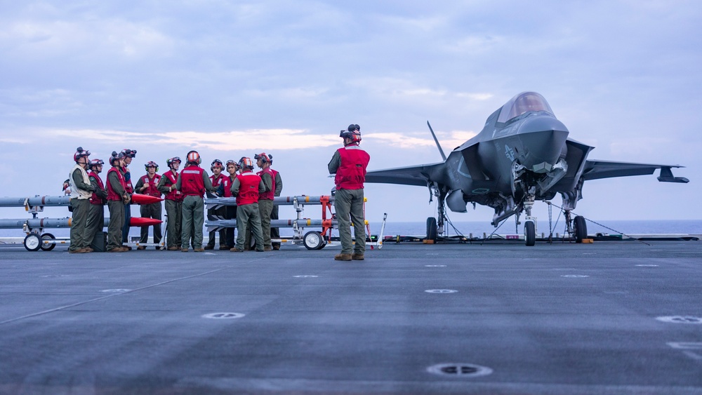 31st MEU conducts F-35B Ordnance Load in vicinity of Miyako Strait